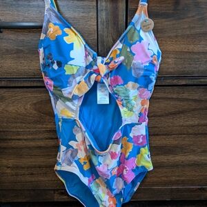 Colorful Floral One-Piece Swimsuit. NWT! Size US4